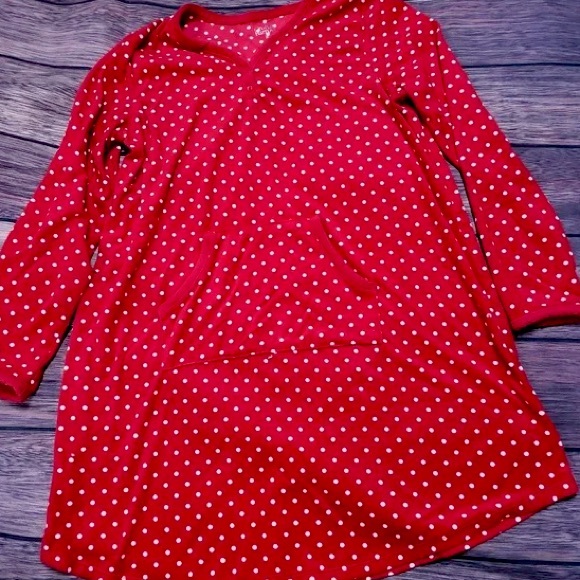 EUC Croft & Barrow Cozy Fire Red Nightshirt Small - Picture 1 of 6